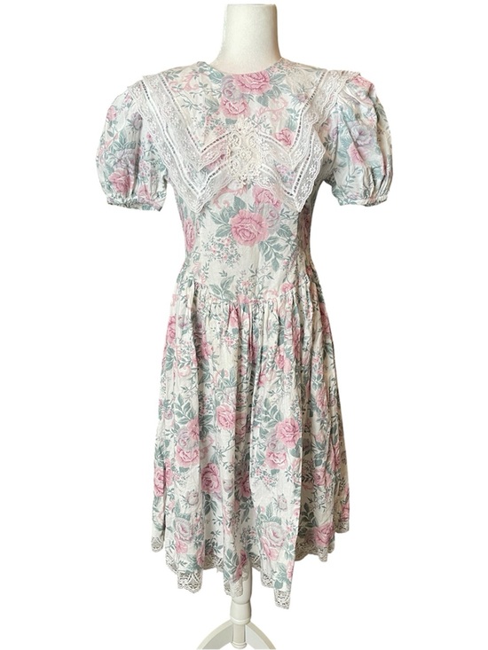 Jessica McClintock Dresses & Skirts - Vintage Jessica McClintock  Gunne Sax Cottage Core Floral Lace Dress Size 12